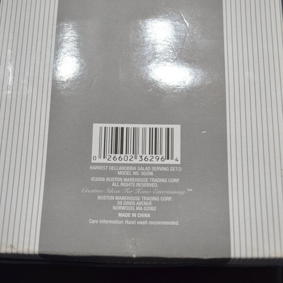 Boston Warehouse Harvest Dellarobbia Salad Serving Set, Stainless Steel, New - Picture 7 of 7
